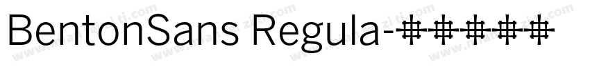 BentonSans Regula字体转换